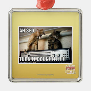 Ah Sed Turn it Down!! Metal Ornament