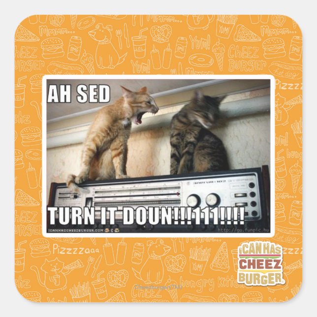 Ah Sed Turn it Down!! Square Sticker (Front)