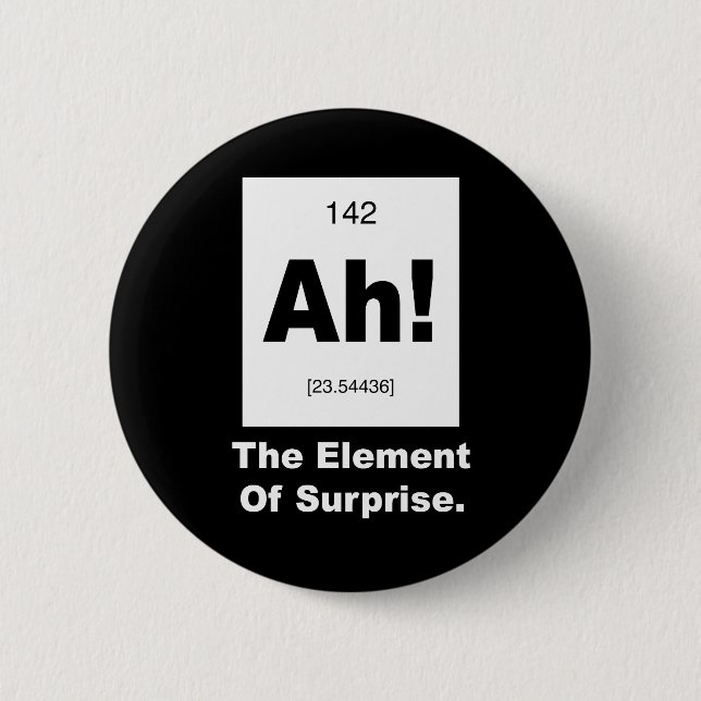 Ah! The element of Surprise Button (Front)