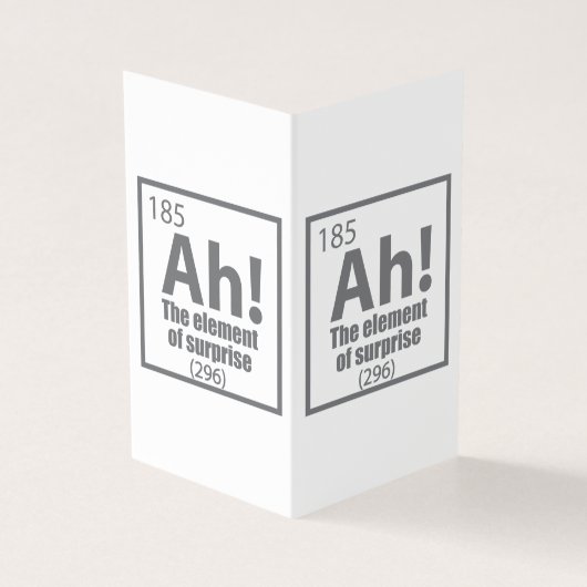 Ah! The Element of Surprise Funny Chemistry Joke (Outside)
