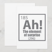 Ah! The Element of Surprise Funny Chemistry Joke (Front/Back)