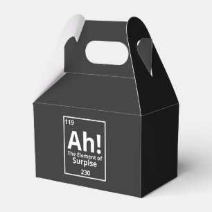 ah the element of surprise funny periodic table favor boxes