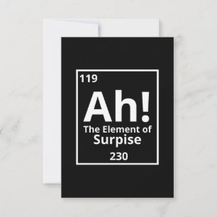 ah the element of surprise funny periodic table note card