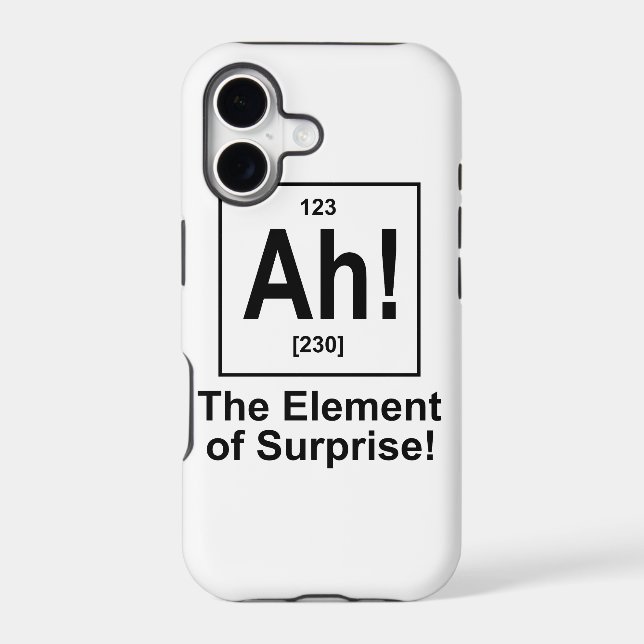 Ah! The Element of Surprise. Iphone Case (Back)