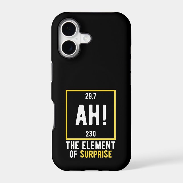 Ah The Element of Surprise Iphone Case (Back)