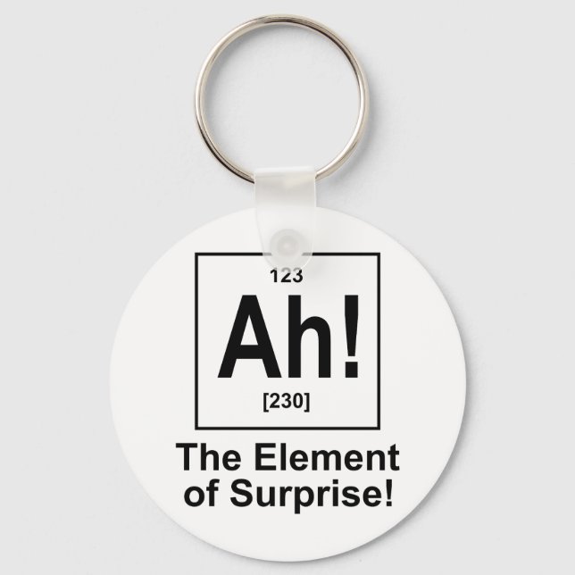 Ah! The Element of Surprise. Keychain (Front)