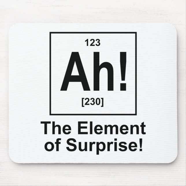 Ah! The Element of Surprise. Mouse Pad (Front)