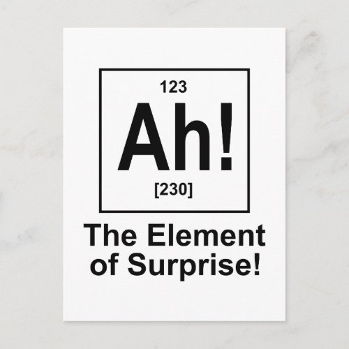 Ah The Element of Surprise Postcard