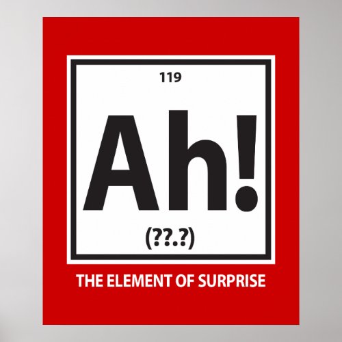 Ah  The element of surprise Poster