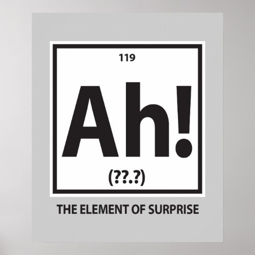 Ah  The element of surprise Poster