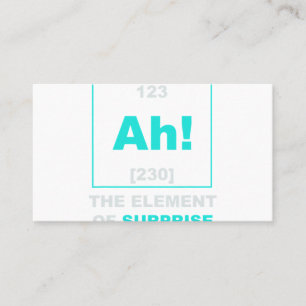 Ah The Element of Surprise Science Periodic Table  Business Card