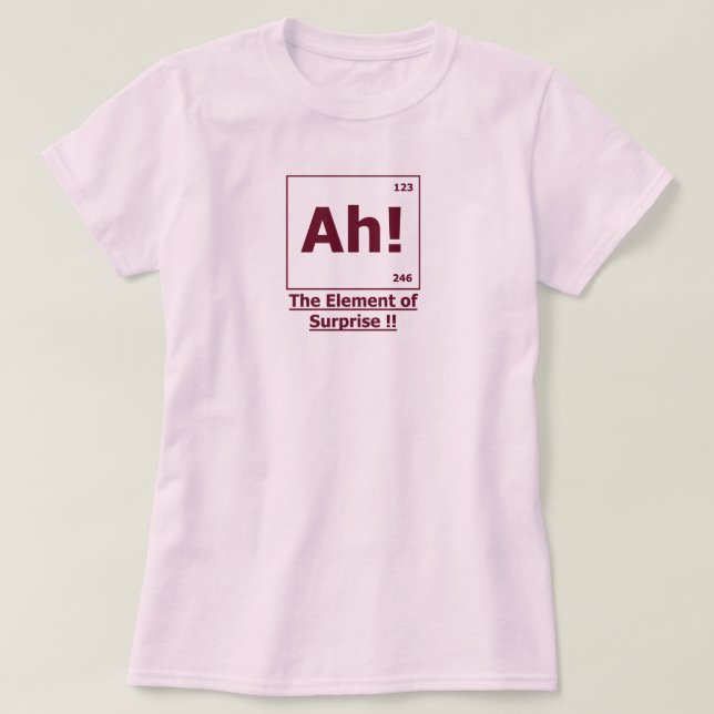Ah ! The Element of Surprise T-Shirt (Design Front)