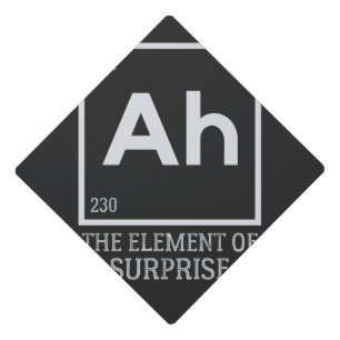 Ah the element of surprises graduation cap topper