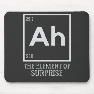 Ah the element of surprises mouse pad