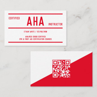 AHA Instructor Scannable Business Card