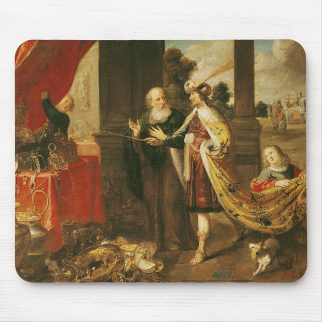 Ahasuerus Showing his Treasure to Mordecai Mouse Pad (Front)