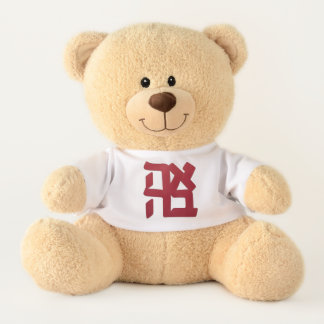 Ahava (love) red with English & heart Teddy Bear