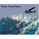 Ahead Of The Storm Cutout<br><div class="desc">A digital painting of a de Havilland DHC-3 Otter, operated by mythical Flying Moose Aviation of Talkeetna, Alaska, flying over a snow-covered mountain range. The leading edge of an approaching snowstorm can be seen coming up over the mountains in the near background. Add your own text. Flying Moose Aviation: Flightseeing,...</div>