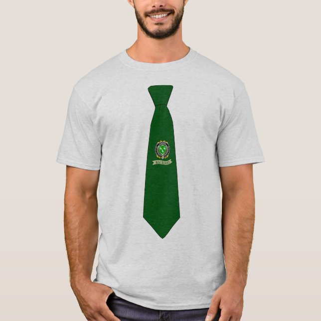 Ahearne/Aherne Irish Badge Necktie T-Shirt (Front)