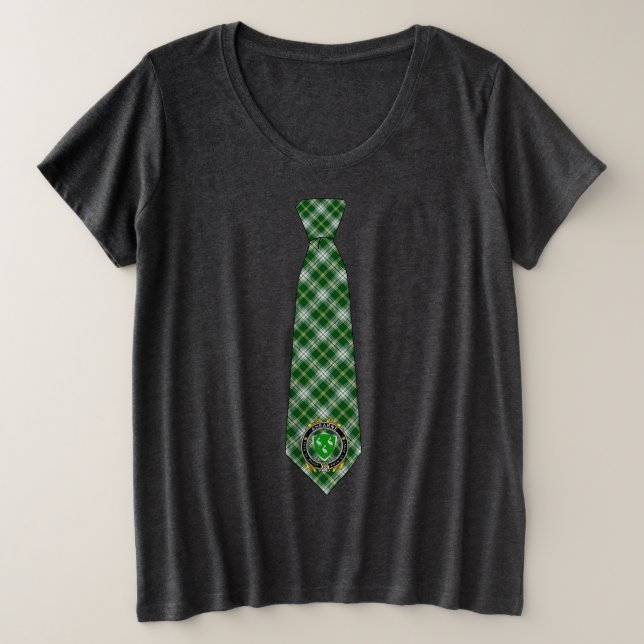 Ahearne/Aherne Irish Tartan Necktie  Plus Size T-Shirt (Design Front)