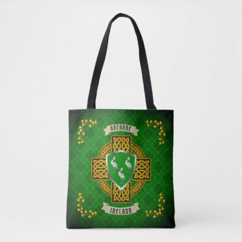 Ahearne Irish Shield  Celtic Cross Personalized   Tote Bag