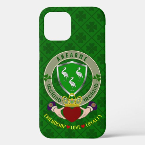 Ahearne Irish Shield  Claddagh Personalized Case_ iPhone 12 Pro Case