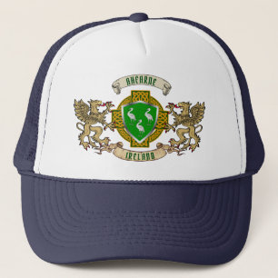 Ahearne Irish Shield & Griffins Personalized Trucker Hat