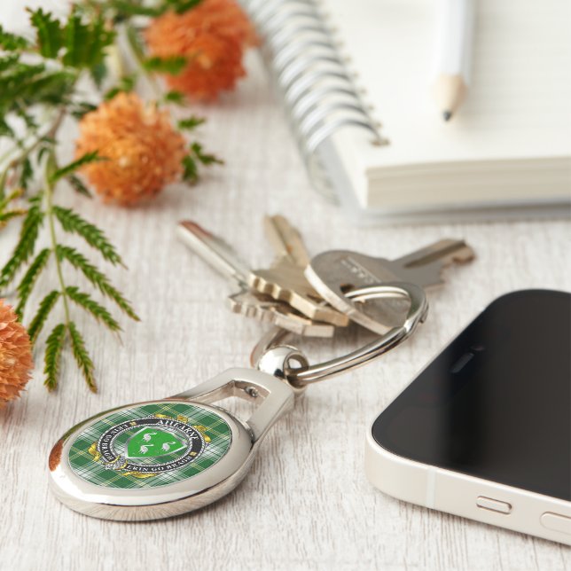 Ahearne Irish Shield Personalized Key Rings (Side)