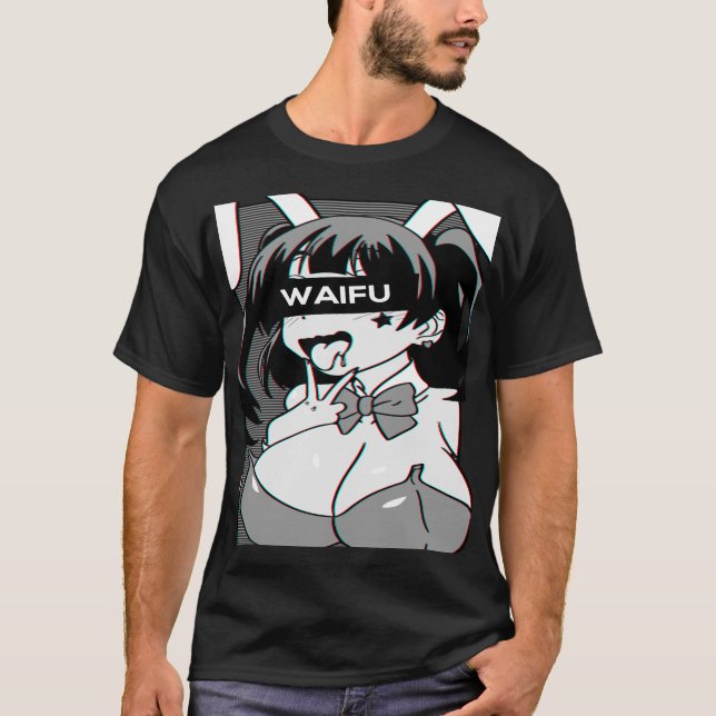 Ahegao lewd anime Long Sleeve Shirt and rabbit cos (Front)