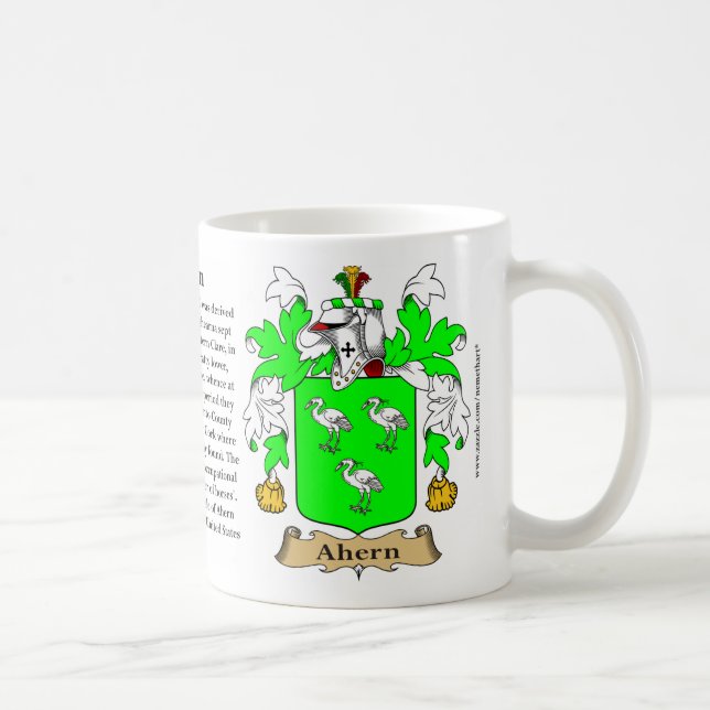 Ahern, the Origin, the Meaning and the Crest Coffee Mug (Right)