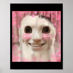 Ahh Cat Meme Dank Cursed Weirore Funny Dank Meme Poster