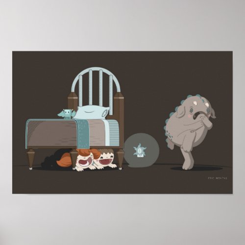 Ahh Kids Under My Bed Poster