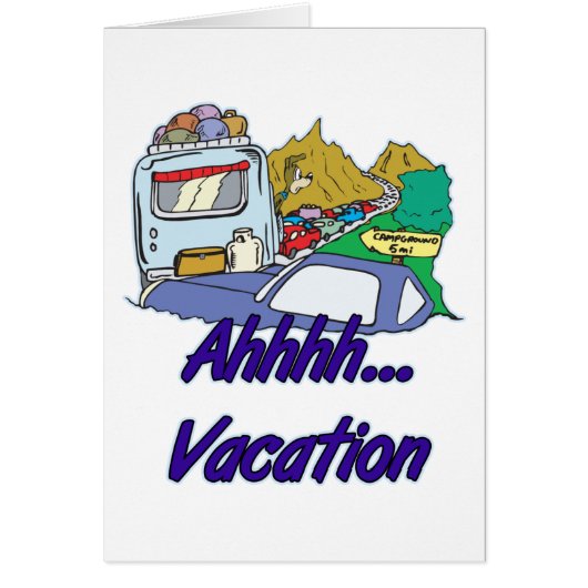 Ahh Vacation Camping Cards (Front)