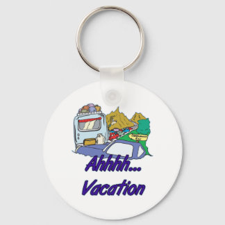 Ahh Vacation Camping Keychain