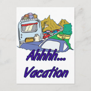 Ahh Vacation Camping Postcard