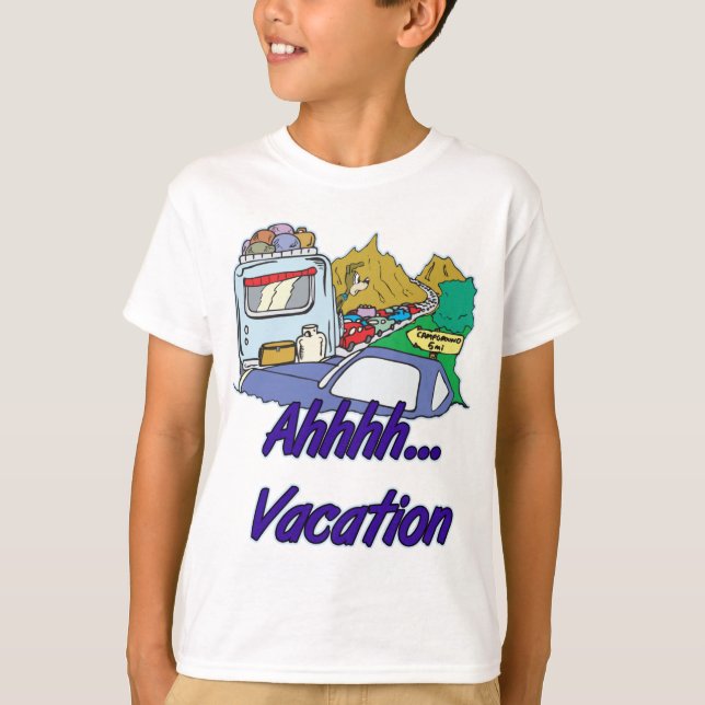 Ahh Vacation Camping T-Shirt (Front)