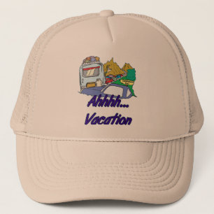 Ahh Vacation Camping Trucker Hat