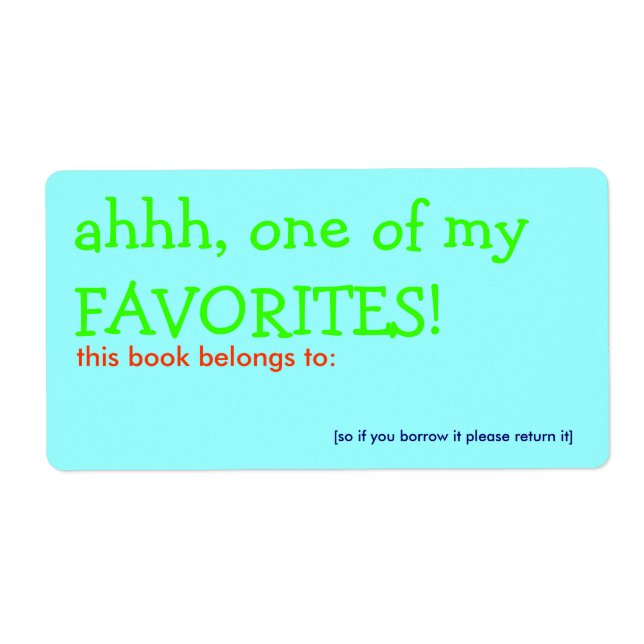 ahhh, one of my FAVORITES! Label (Front)