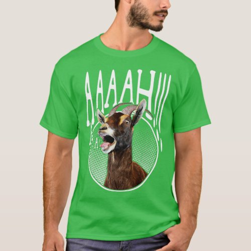 Ahhh Screaming Goat Gift Funny Goat Lover Screamin T_Shirt