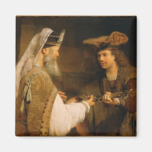 Ahimelech giving the sword of Goliath to David Magnet (Front)