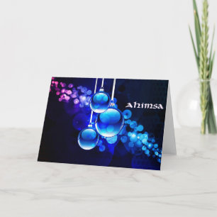 Ahimsa Christmas Ornaments Holiday Card