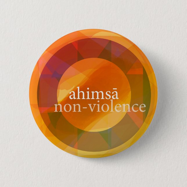 ahimsā - non-violence button (Front)