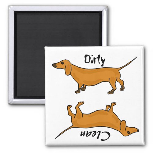 AHL_ Dirty Paws dachshund Magnet