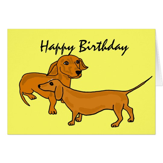 AHL- Happy Birthday Dachshund Cards