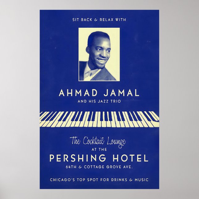 Ahmad Jamal jazz poster - At the Pershing - But (Front)