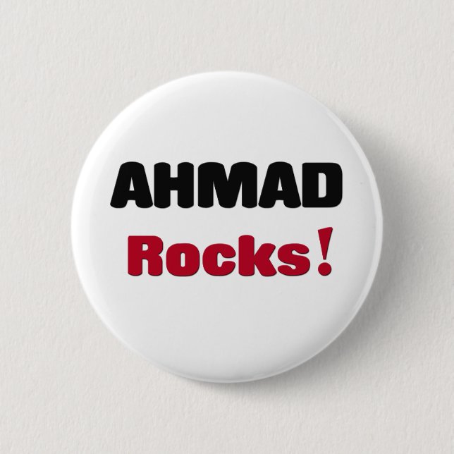 Ahmad Rocks Pinback Button (Front)