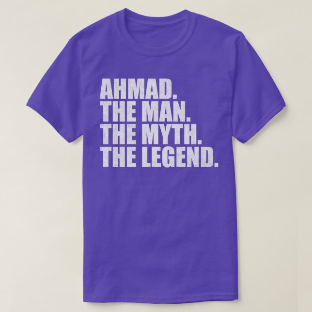 AhmadAhmad Name Ahmad given name T-Shirt (Design Front)
