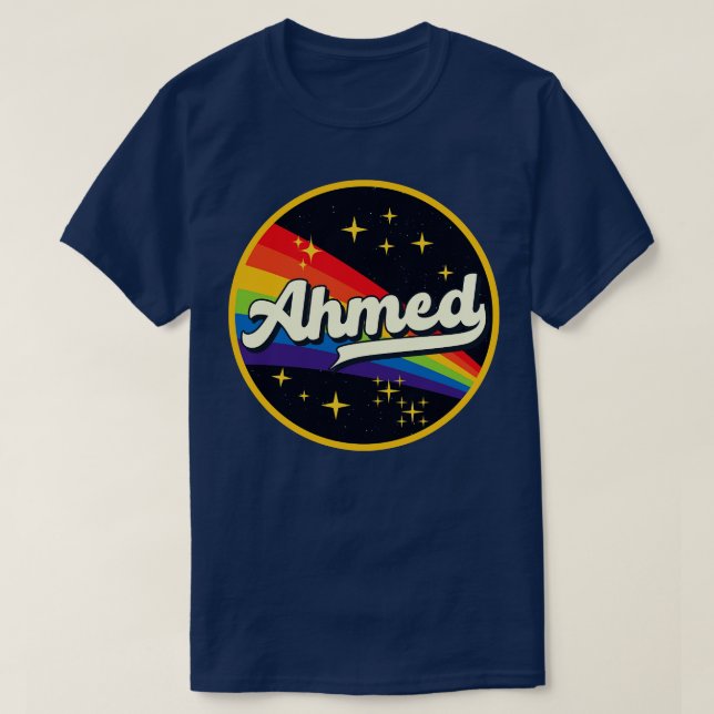 Ahmed Rainbow In Space Vintage Style T-Shirt (Design Front)