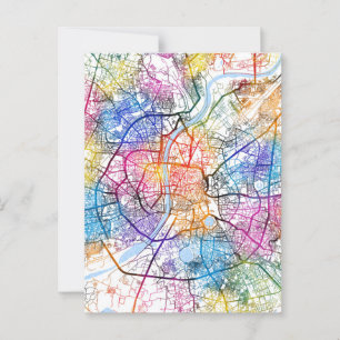 Ahmedabad Gujarat City Map Postcard