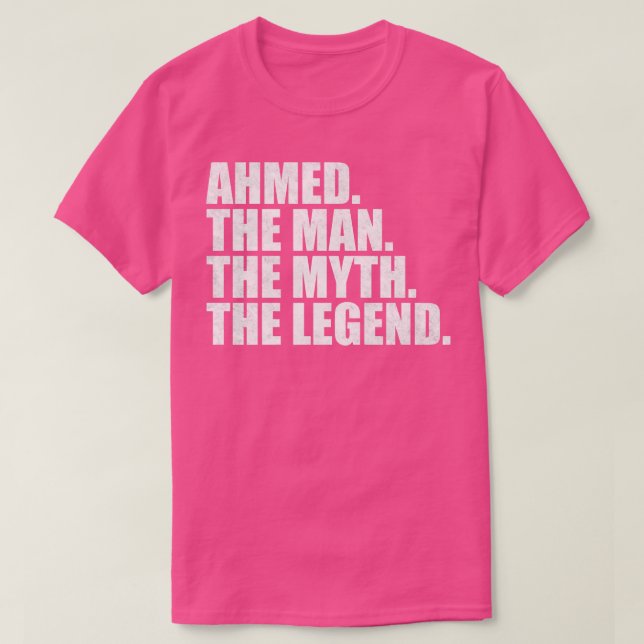 AhmedAhmed Name Ahmed given name T-Shirt (Design Front)